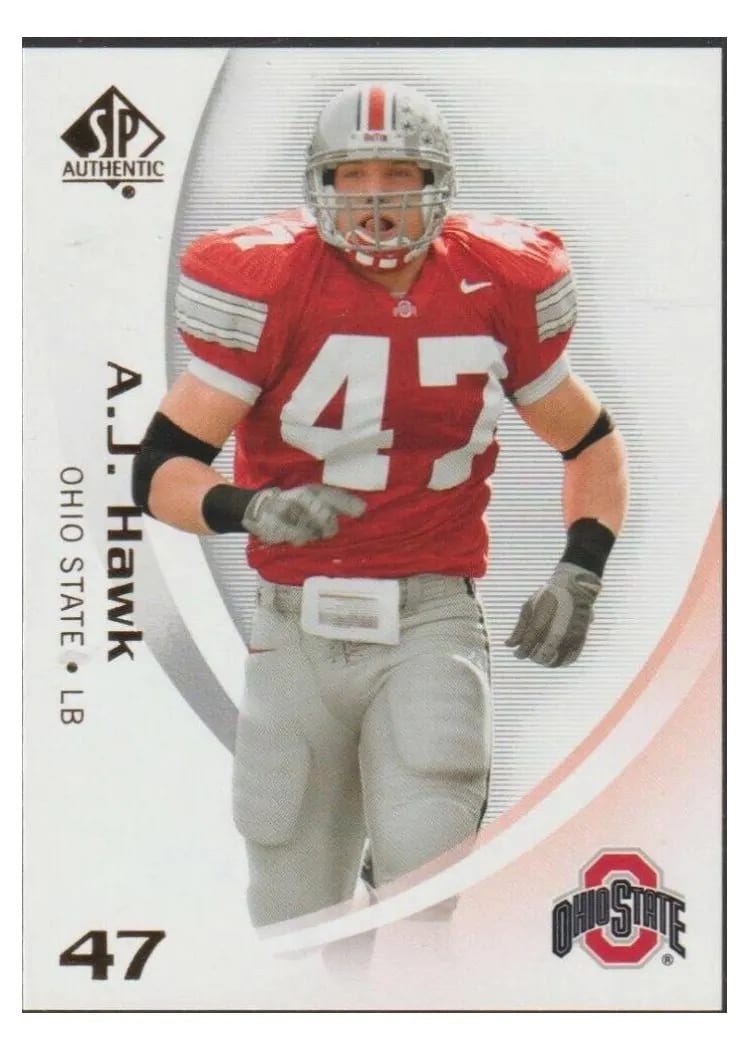 2010 SP Authentic A.J. Hawk #1 card