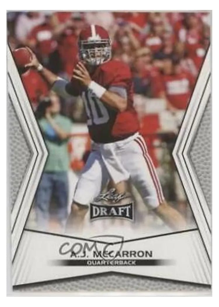 2014 Leaf Draft A.J. McCarron #AJM card