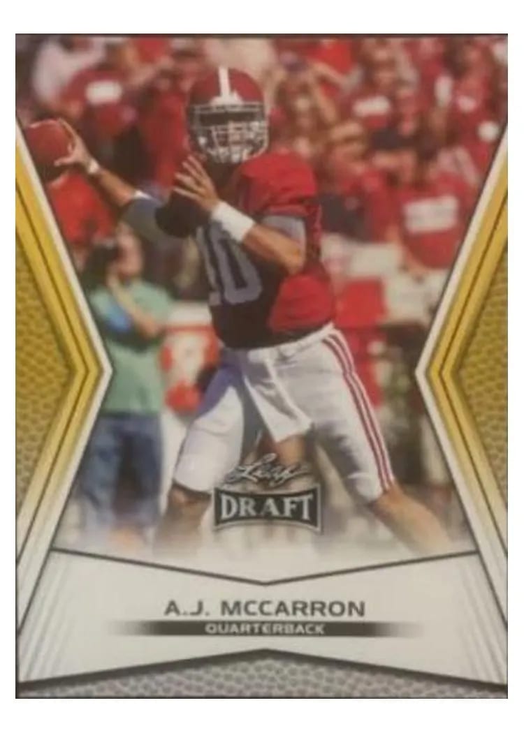 2014 Leaf Draft A.J. McCarron #AJM card