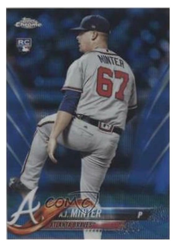 2018 Topps Chrome Base Set A.J. Minter #180 card
