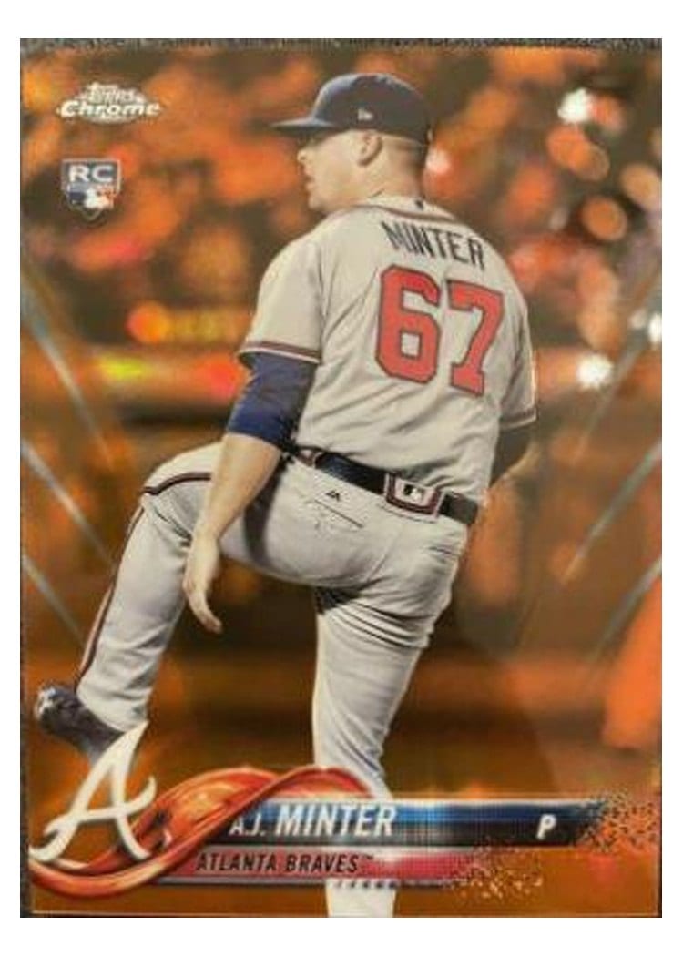 2018 Topps Chrome Base Set A.J. Minter #180 card