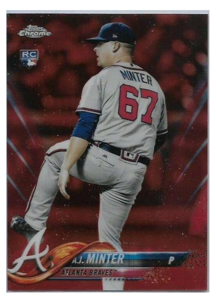 2018 Topps Chrome Base Set A.J. Minter #180 card