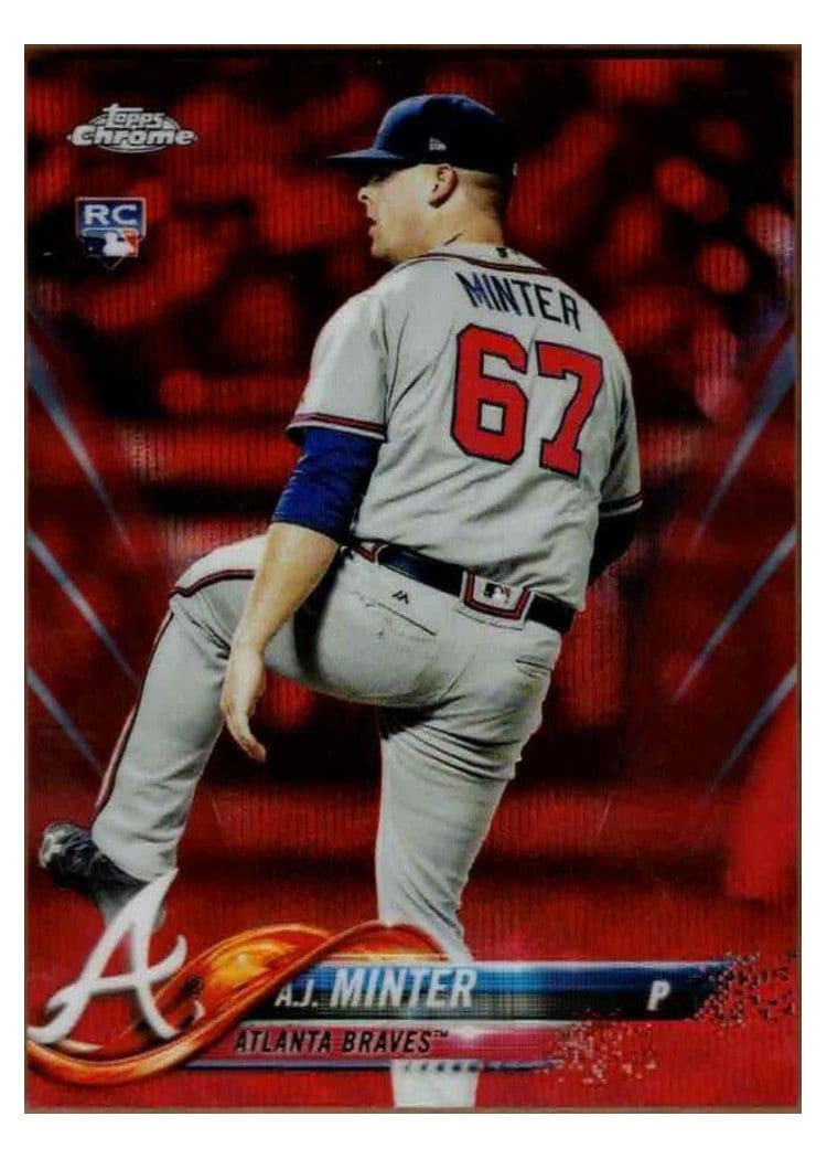 2018 Topps Chrome Base Set A.J. Minter #180 card