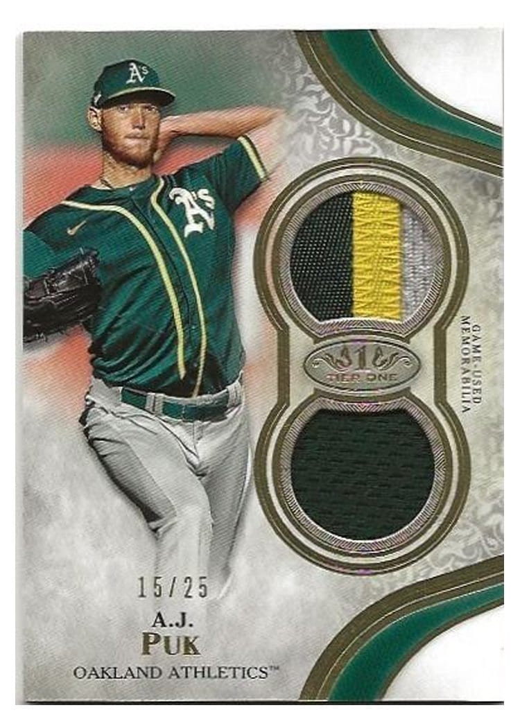 2021 Topps Tier One Relics A.J. Puk #T1R-AJP card