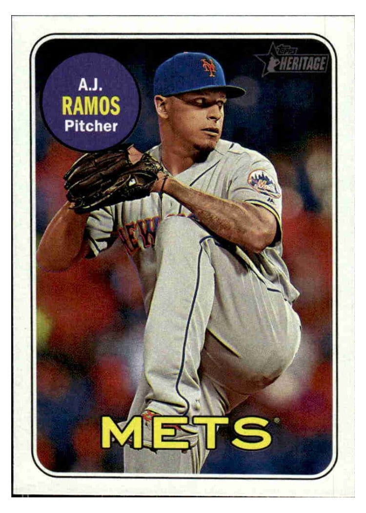 2018 Topps Heritage Base Set A.J. Ramos #217 card