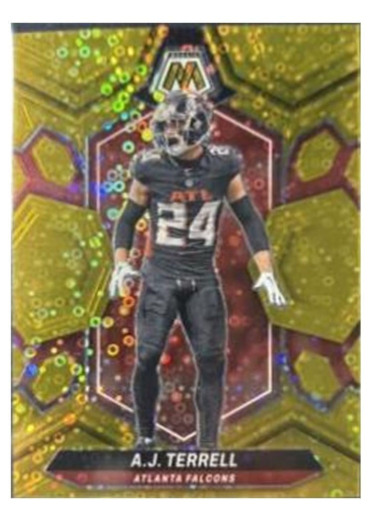 2024 Panini Mosaic Base Set A.J. Terrell No Huddle Gold #12 card