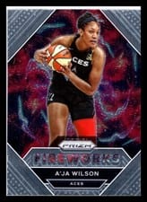 2021 Panini Prizm WNBA Fireworks A'ja Wilson #9 card