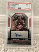 2022 Panini Prizm WNBA Signatures A'ja Wilson #SG-AJW card
