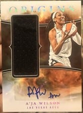 2024 Panini Origins WNBA Jersey Autographs A'ja Wilson #JA-AW card