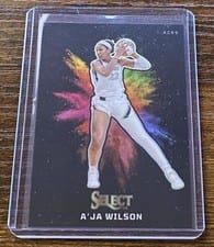 2024 Panini Select WNBA Black Color Blast A'ja Wilson #7 card