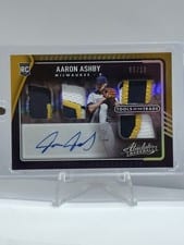 2022 Panini Absolute Tools of the Trade 4 Swatch Signatures Aaron Ashby #TT4S-AA card