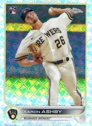 2022 Topps Chrome Logofractor Edition Base Set Aaron Ashby #91 card