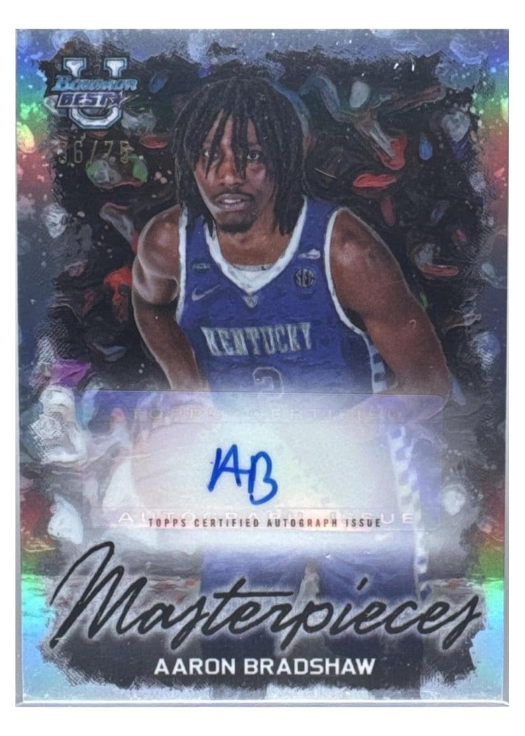 2023-24 Bowman University Best Bowman Masterpieces Autographs Aaron Bradshaw #BMA-AB card