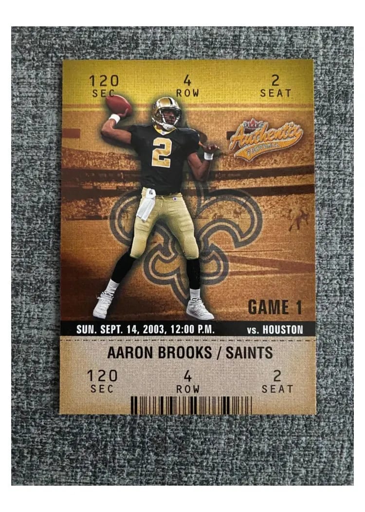 2003 Fleer Authentix Aaron Brooks #34 card