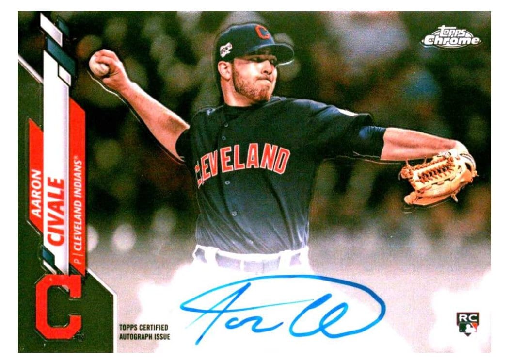 2020 Topps Chrome Rookie Autographs Aaron Civale #RA-AC card