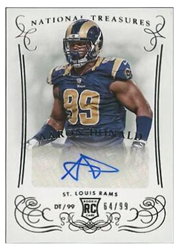 2014 Panini National Treasures Aaron Donald #203 card