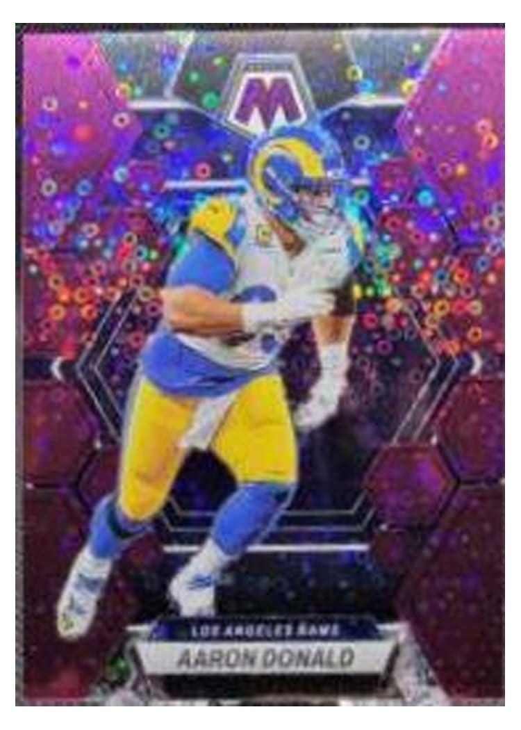 2023 Panini Mosaic Base Set Aaron Donald No Huddle Pink #139 card