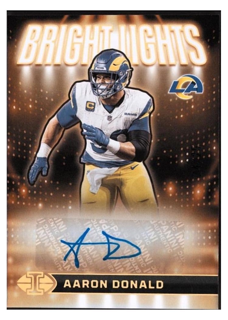 2024 Panini Illusions Bright Lights Signatures Aaron Donald #20 card