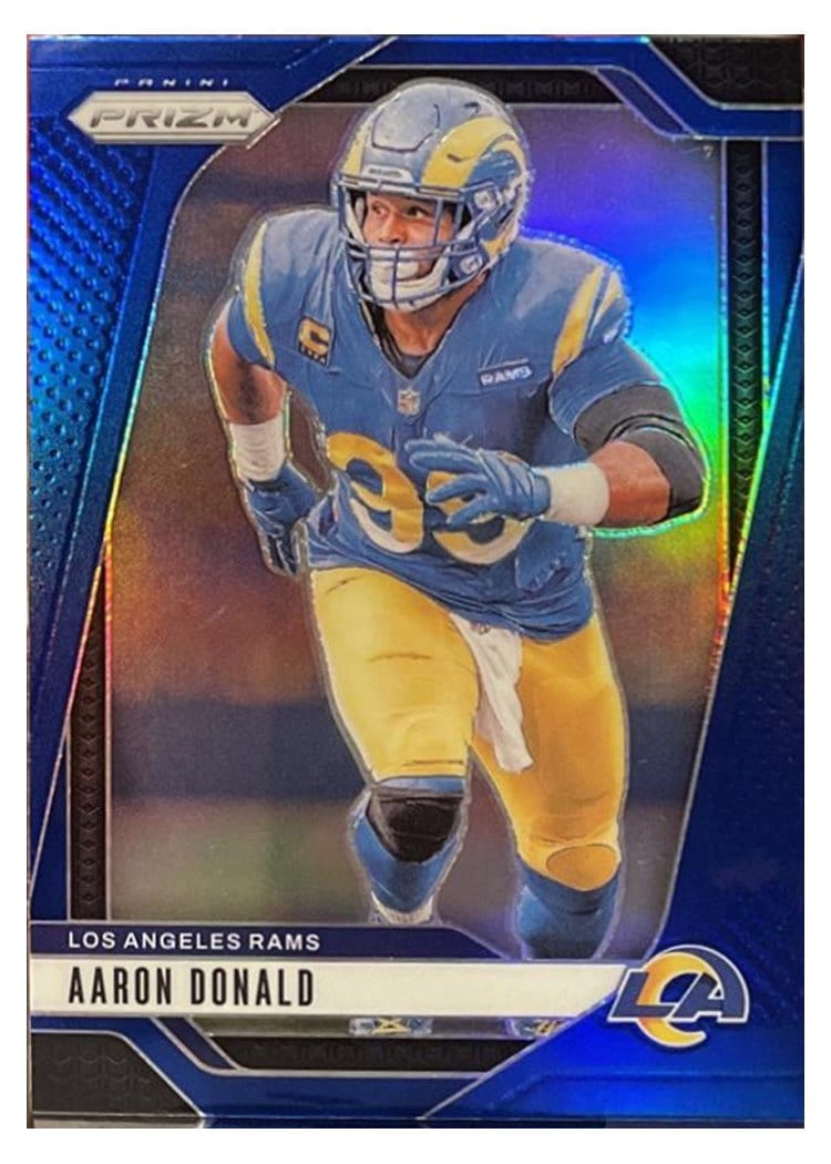 2024 Panini Prizm Base Set Aaron Donald Blue #172 card