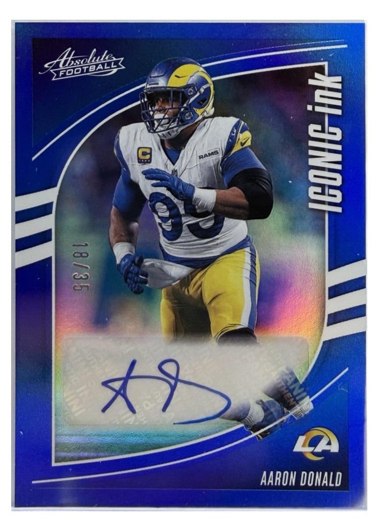 2025 Panini Absolute Iconic Ink Aaron Donald #II-ADD card