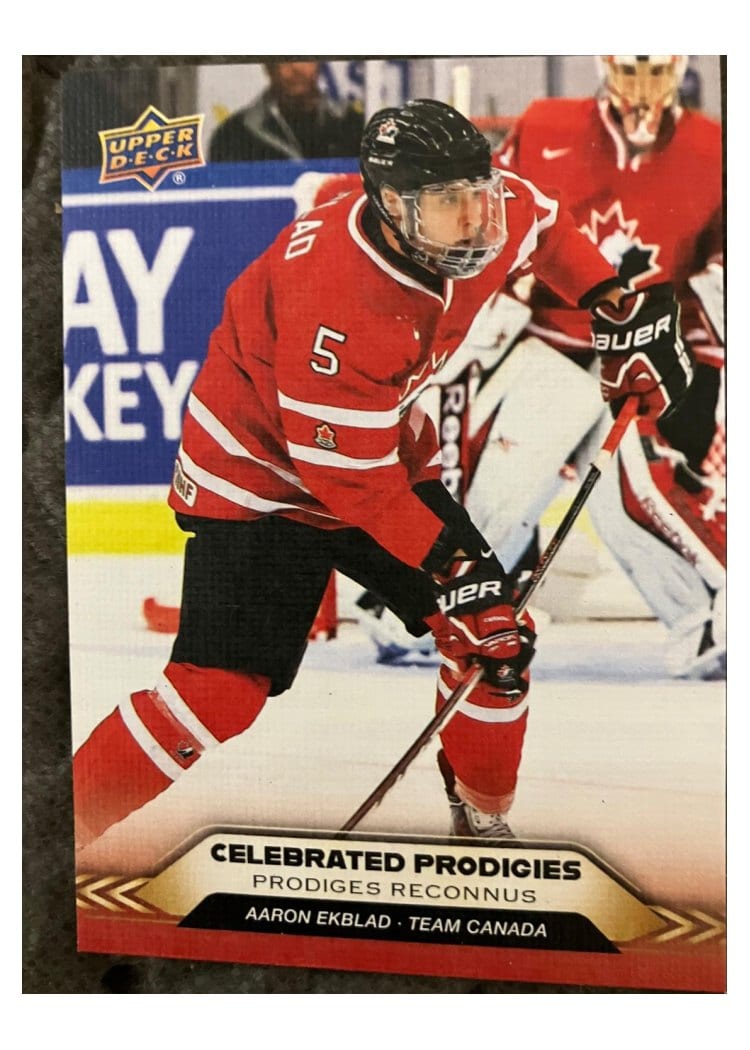 2025-26 Tim Hortons Team Canada Olympic Hockey Celebrated Prodigies Aaron Ekblad #CP-13 card