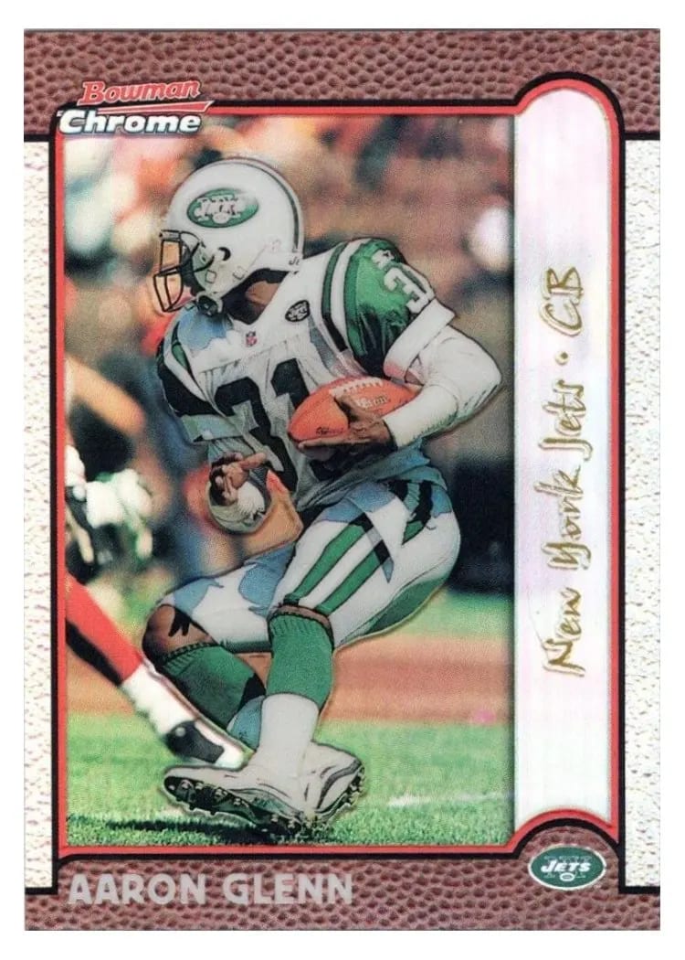 1999 Bowman Chrome Aaron Glenn #91 card
