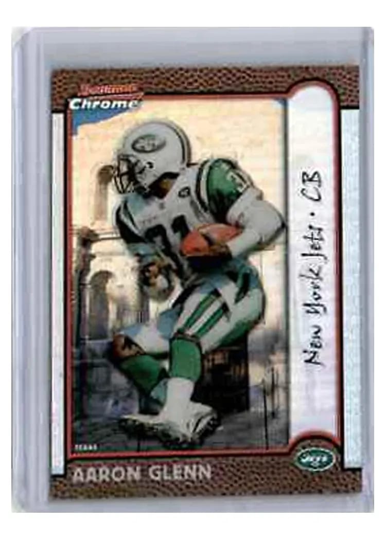 1999 Bowman Chrome Aaron Glenn #91 card