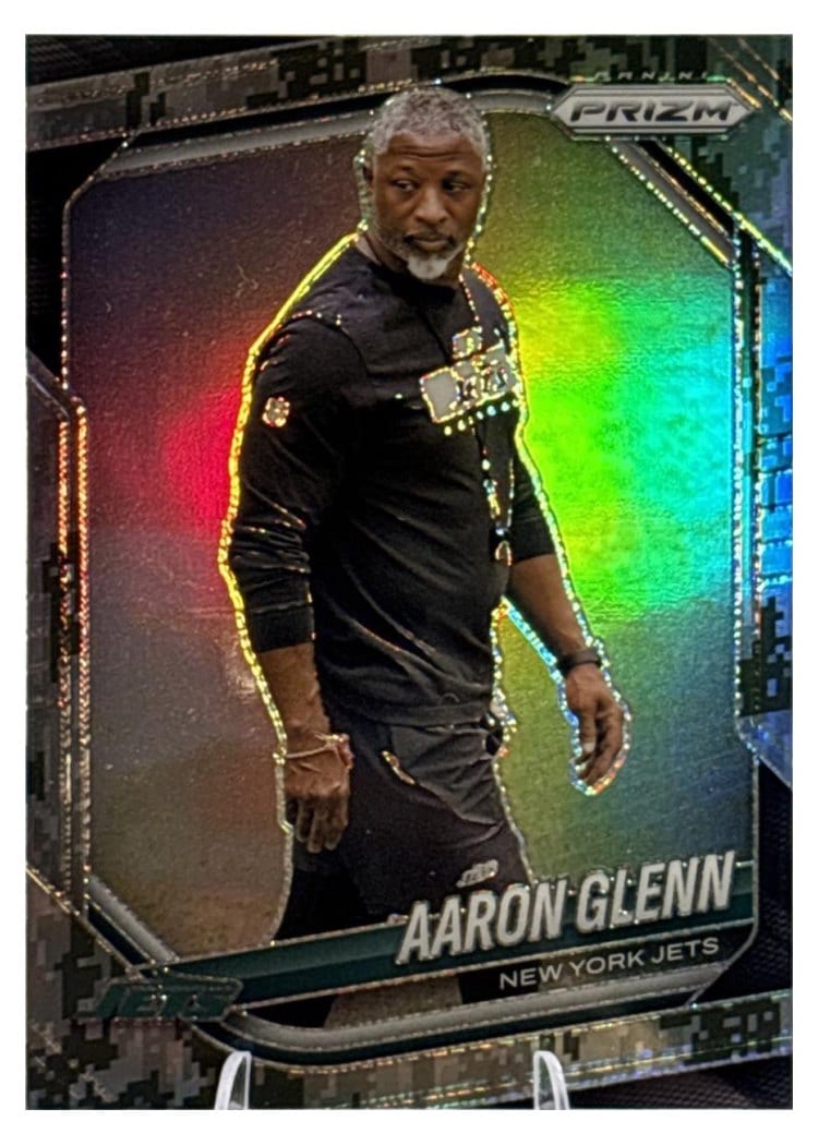 2025 Panini Prizm Base Set Aaron Glenn Purple Shimmer #47 card