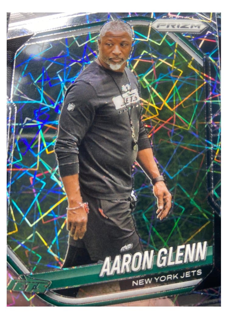 2025 Panini Prizm Base Set Aaron Glenn Lazer #47 card