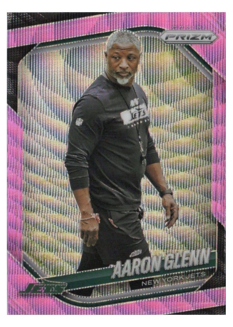 2025 Panini Prizm Base Set Aaron Glenn Pink Wave #47 card