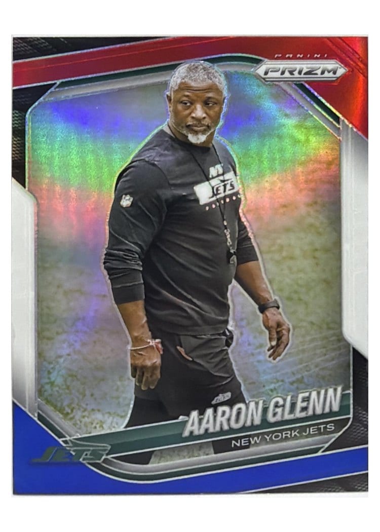2025 Panini Prizm Base Set Aaron Glenn Red White Blue #47 card