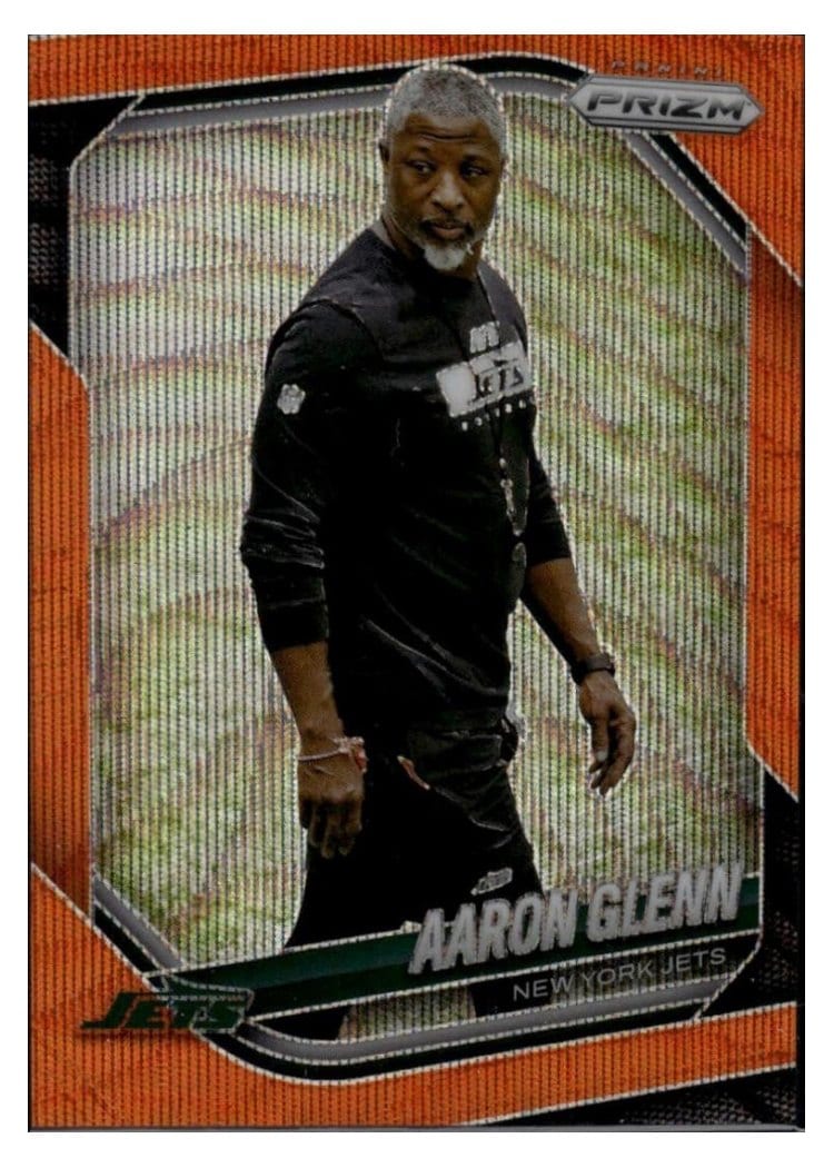 2025 Panini Prizm Base Set Aaron Glenn Orange #47 card