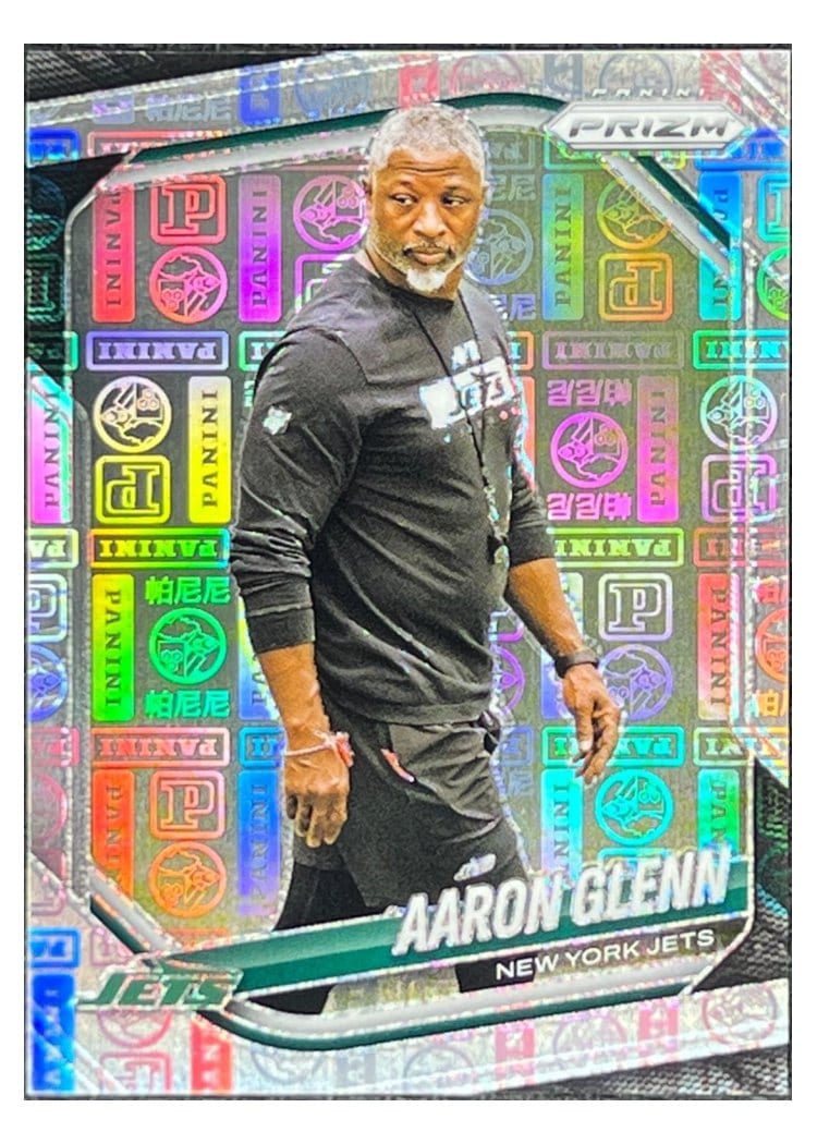 2025 Panini Prizm Base Set Aaron Glenn Panini Logo #47 card