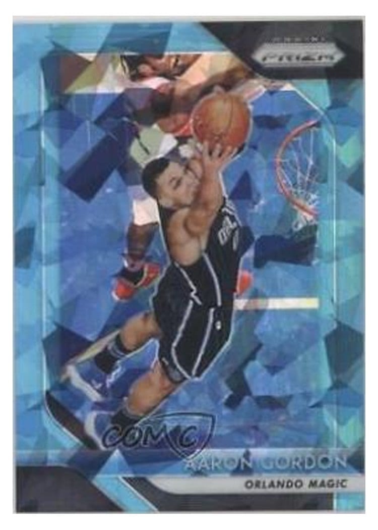 2018-19 Panini Prizm Base Set Aaron Gordon Blue Ice Prizm #159 card