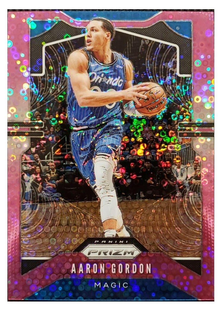 2019-20 Panini Prizm Base Set Aaron Gordon Fast Break Prizm Pink #190 card