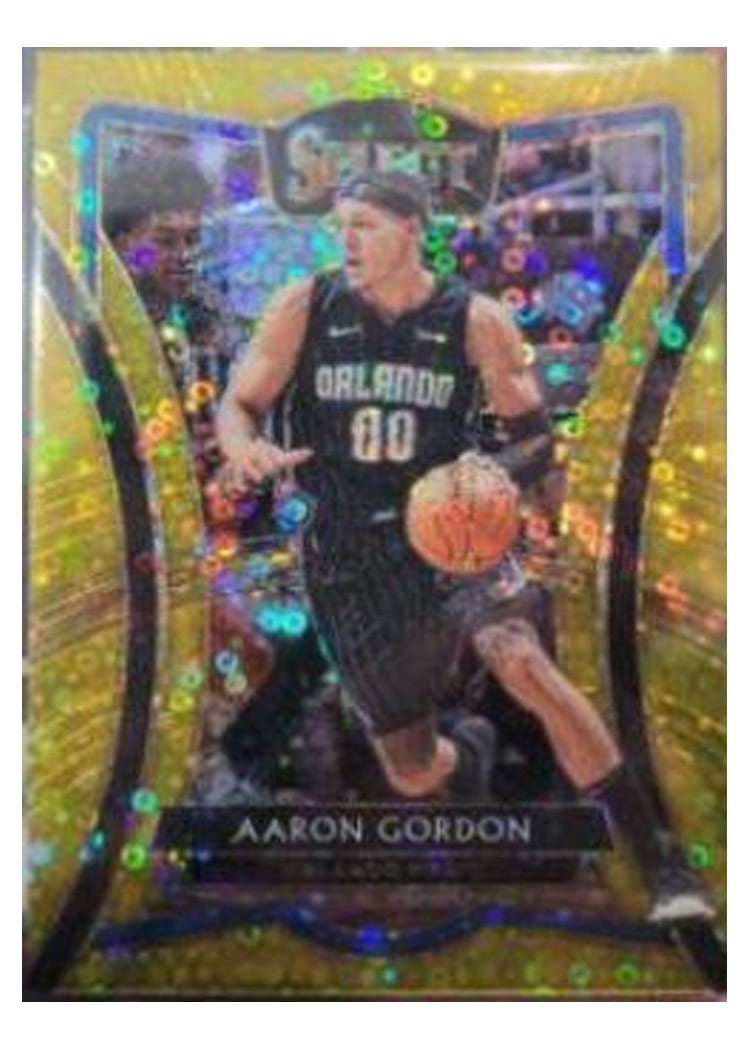 2019-20 Panini Select Base Set Aaron Gordon Gold Disco Prizm #102 card