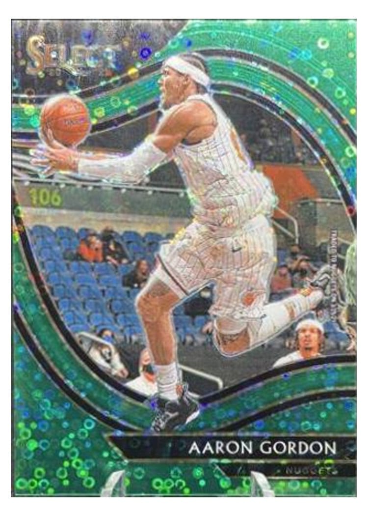 2020-21 Panini Select Base Set Aaron Gordon Green Disco Prizm #207 card