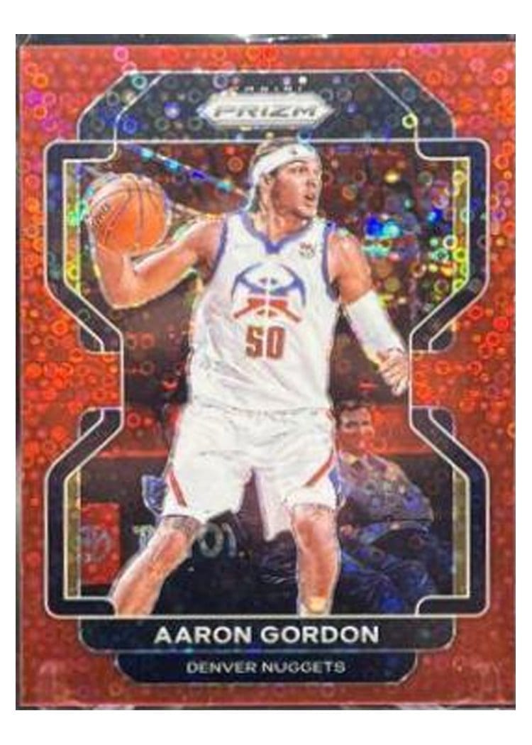 2021-22 Panini Prizm Base Set Aaron Gordon Fast Break Red Prizm #217 card