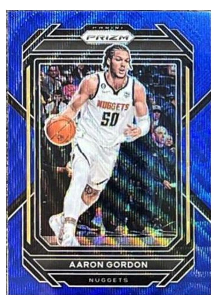 2022-23 Panini Prizm Base Set Aaron Gordon Blue Wave Prizm #41 card