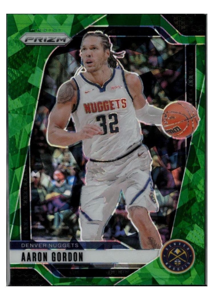 2024-25 Panini Prizm Base Set Aaron Gordon Green Ice #168 card
