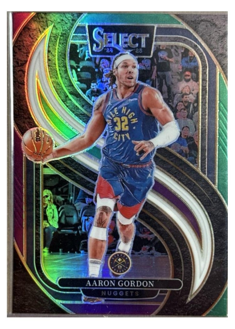 2024-25 Panini Select Base Set Aaron Gordon Green White Purple Prizm #142 card