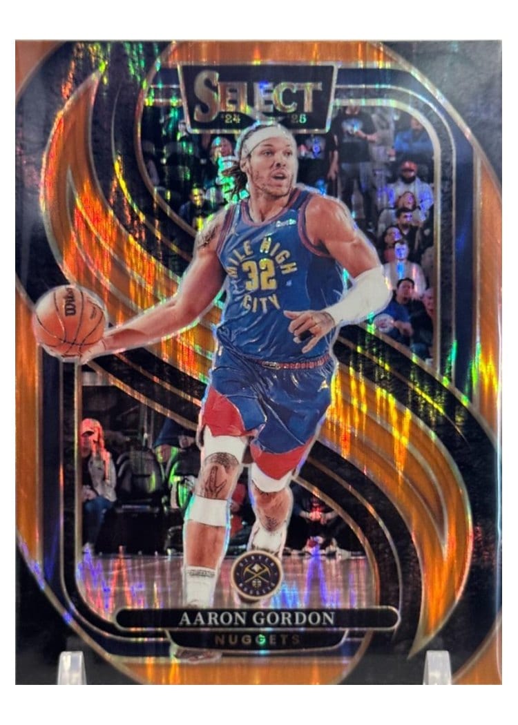 2024-25 Panini Select Base Set Aaron Gordon Orange Flash Prizm #142 card