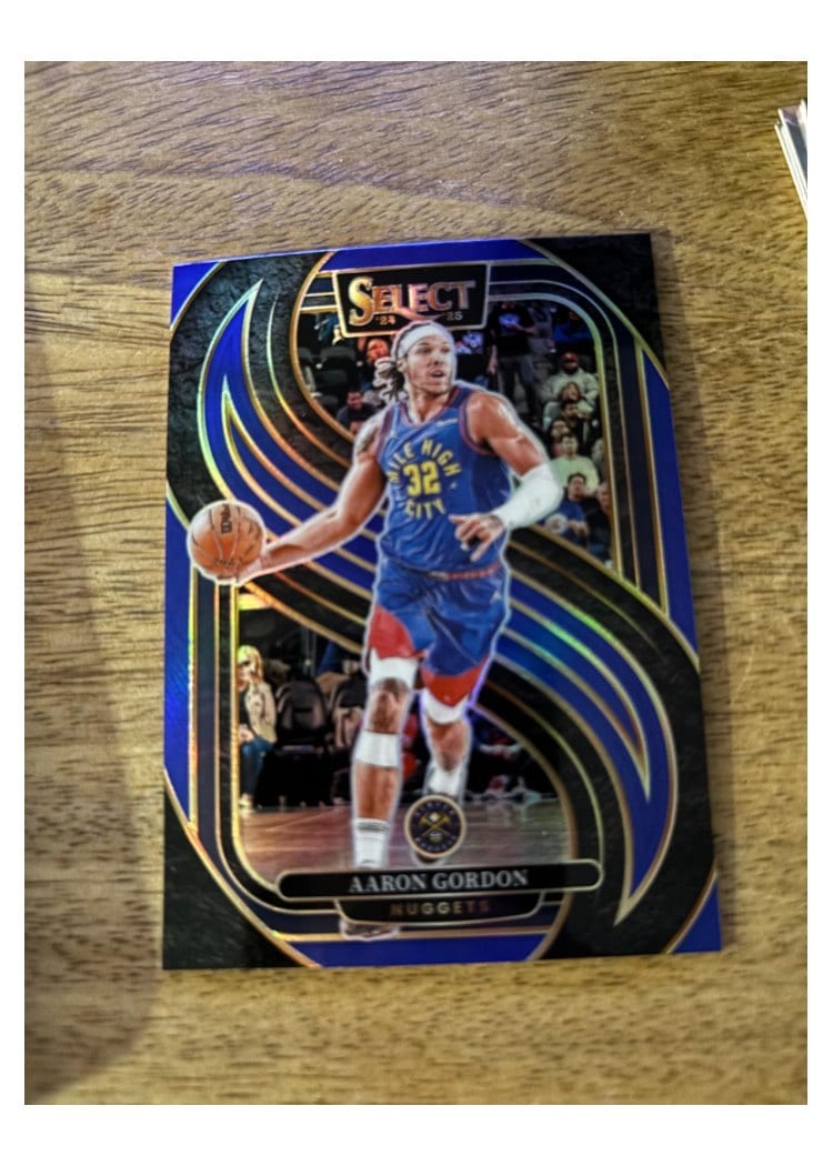 2024-25 Panini Select Base Set Aaron Gordon Blue Prizm #142 card