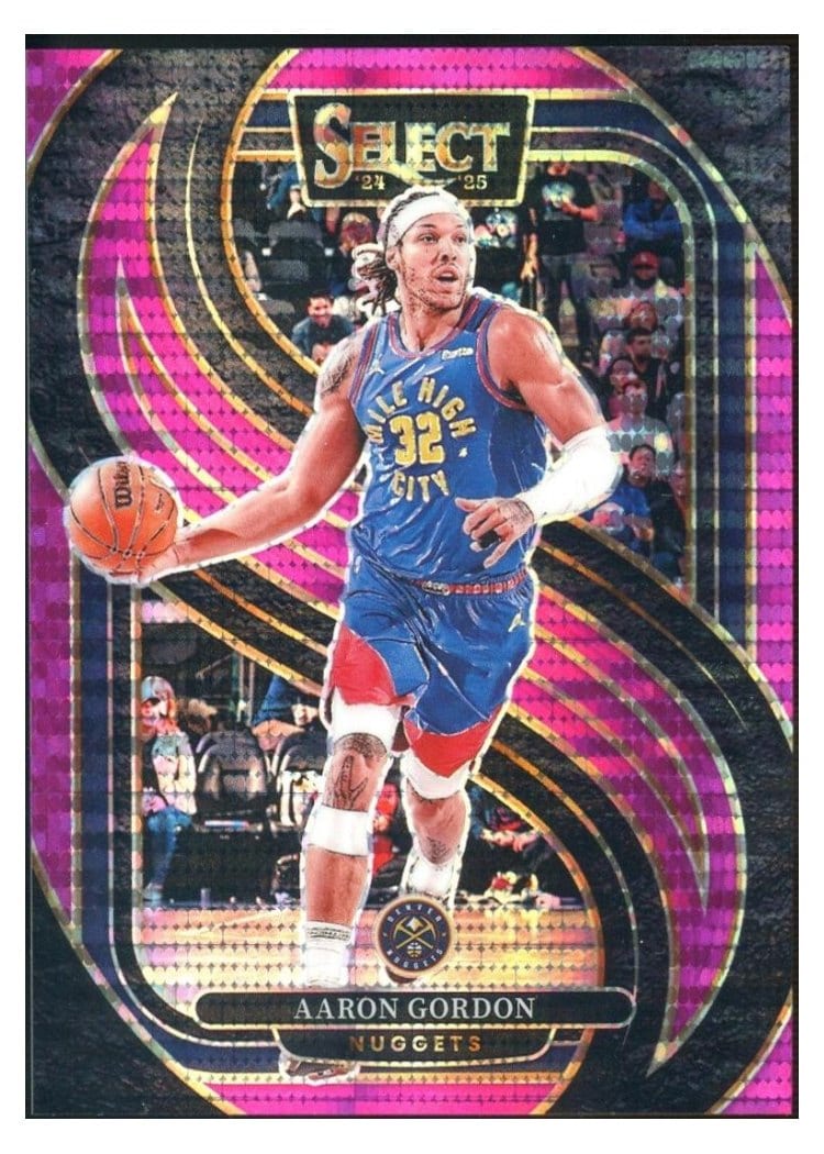 2024-25 Panini Select Base Set Aaron Gordon Neon Purple Pulsar Prizm #142 card
