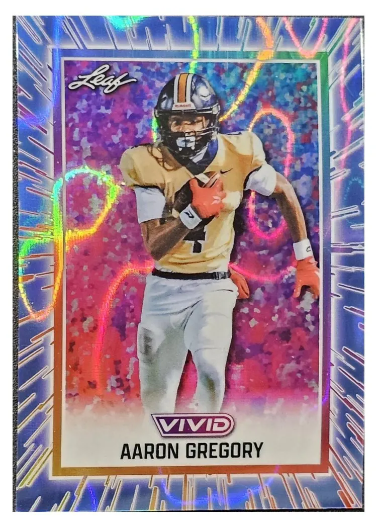2025 Leaf Vivid Base Set Aaron Gregory Lava Blue #2 card