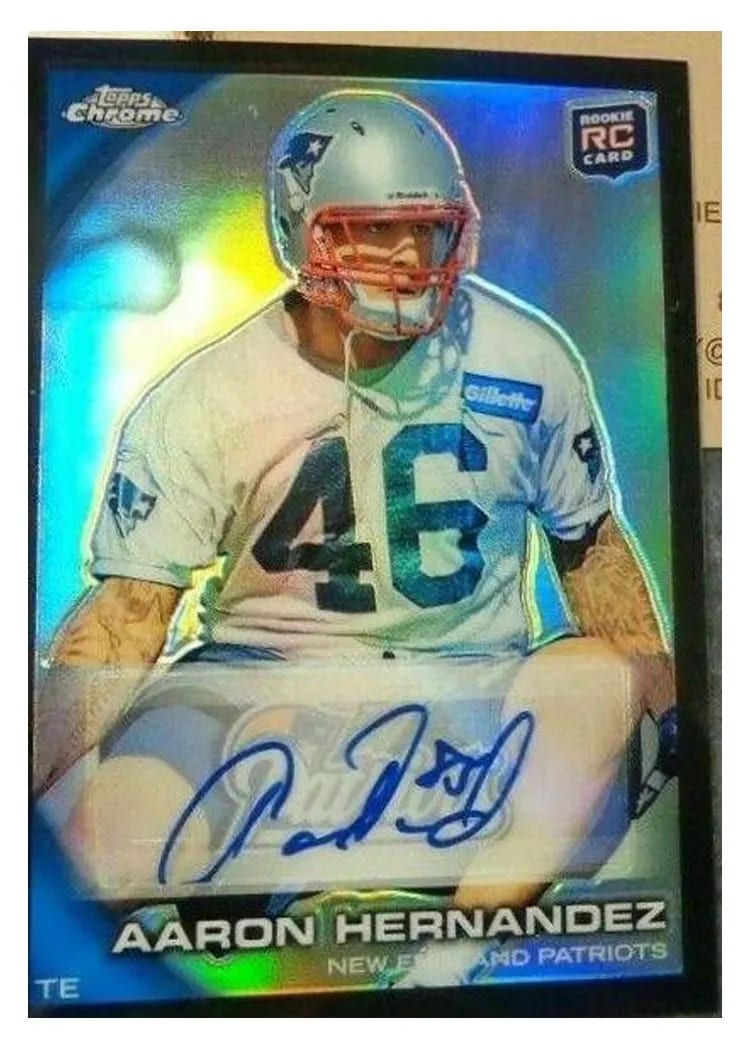 2010 Topps Chrome Aaron Hernandez #C87 card
