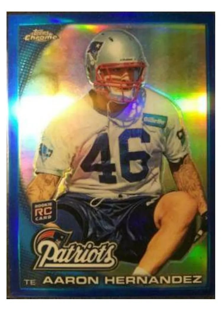 2010 Topps Chrome Aaron Hernandez #C87 card