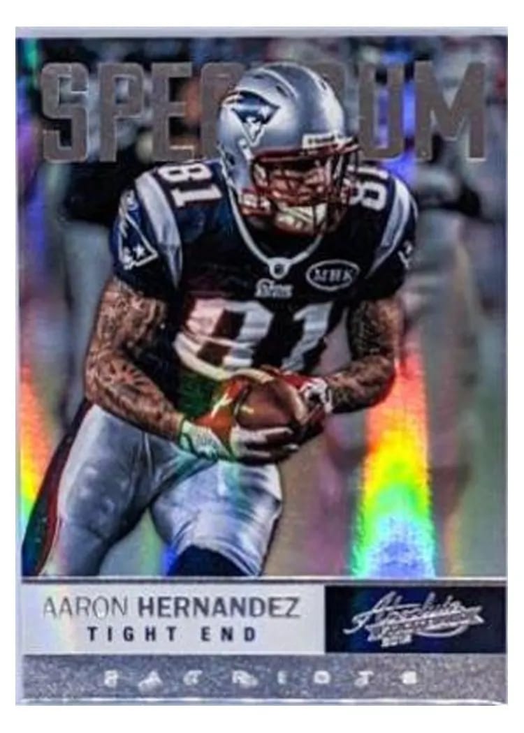 2012 Panini Absolute Aaron Hernandez #37 card