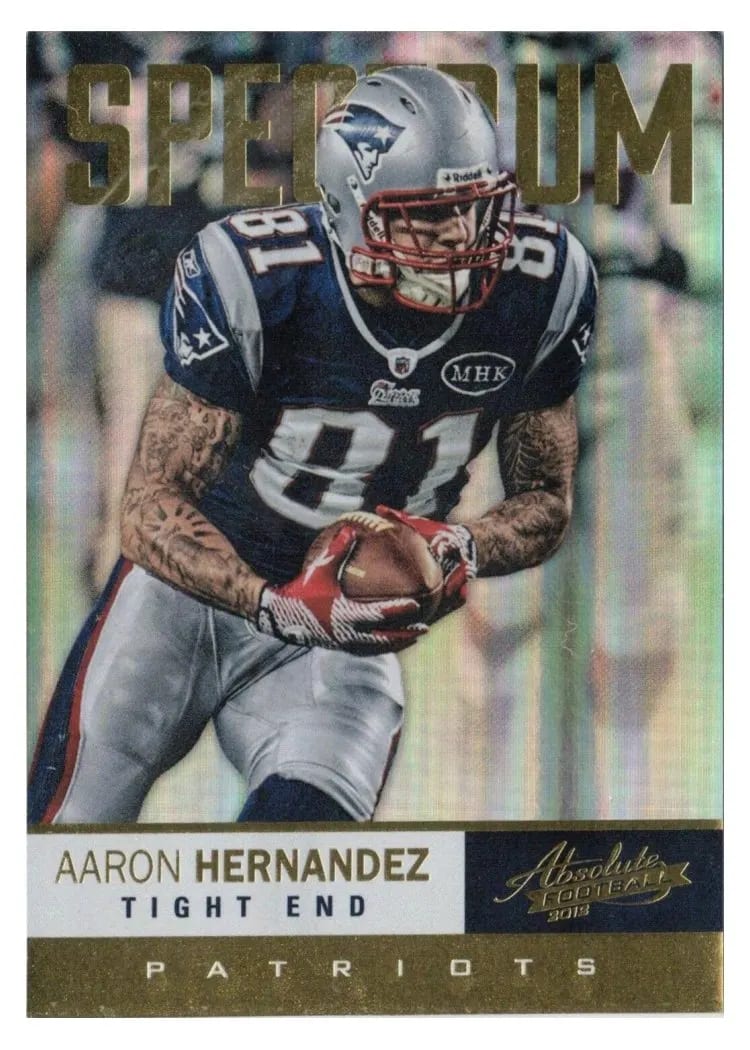 2012 Panini Absolute Aaron Hernandez #37 card