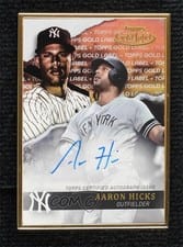 2020 Topps Gold Label Framed Autographs Aaron Hicks #GLA-AH card